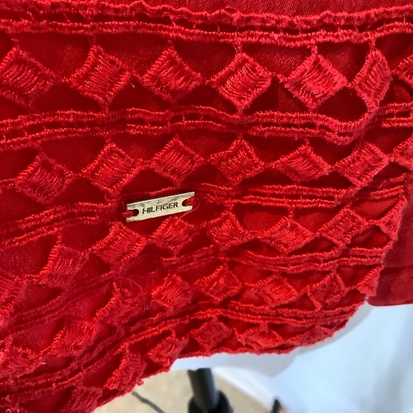 Tommy Hillfigher Red Short Sleeve Blouse - Picture 2 of 3